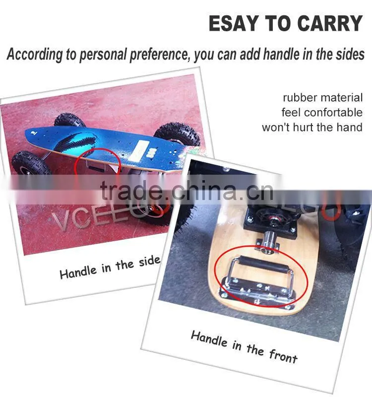 Hight quality soild military tire smart two wheels self balancing electric skateboard with remote control