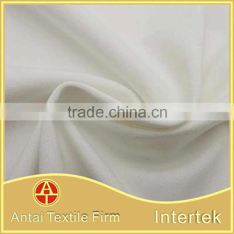 Wholesale weft knitted full-dull cotton-like polyester spandex plain sports wear fabric
