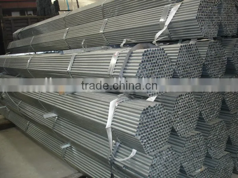 Pre-galvanized Round Steel Pipes for Fencing / Z : 8 micron