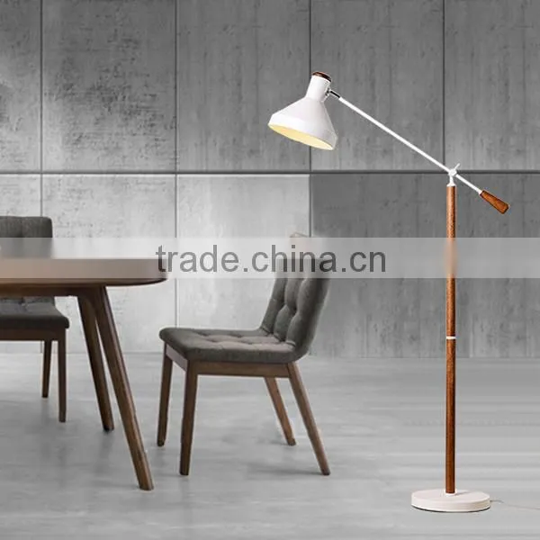 wooden modern floor lamp