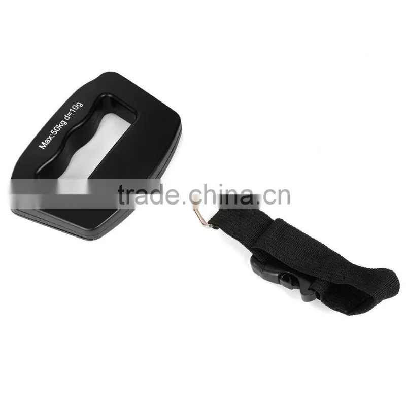 .A09L 50KG 10G Handheld Travel Portable Handy Pocket Mini Electronic Digital LCD Scale Hanging Fishing Hook Luggage Balance Weig
