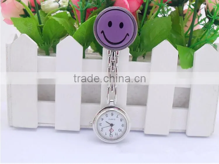 smile nurse watch strainless steel pocket watches