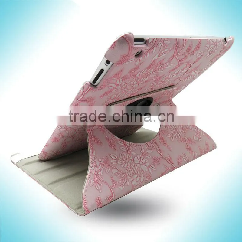 Newest Rotary Leather case, Folio PU Leather case, Universal folio cover leather case