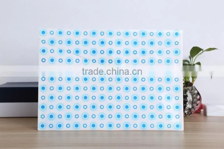 Transparent coloured A4 pp school supply student document wallet
