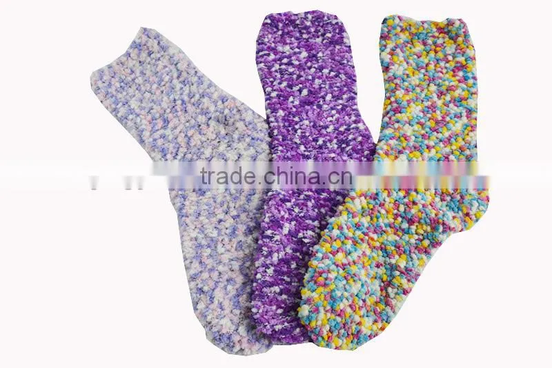 wholesale custom women microfiber polyester warm fuzzy socks