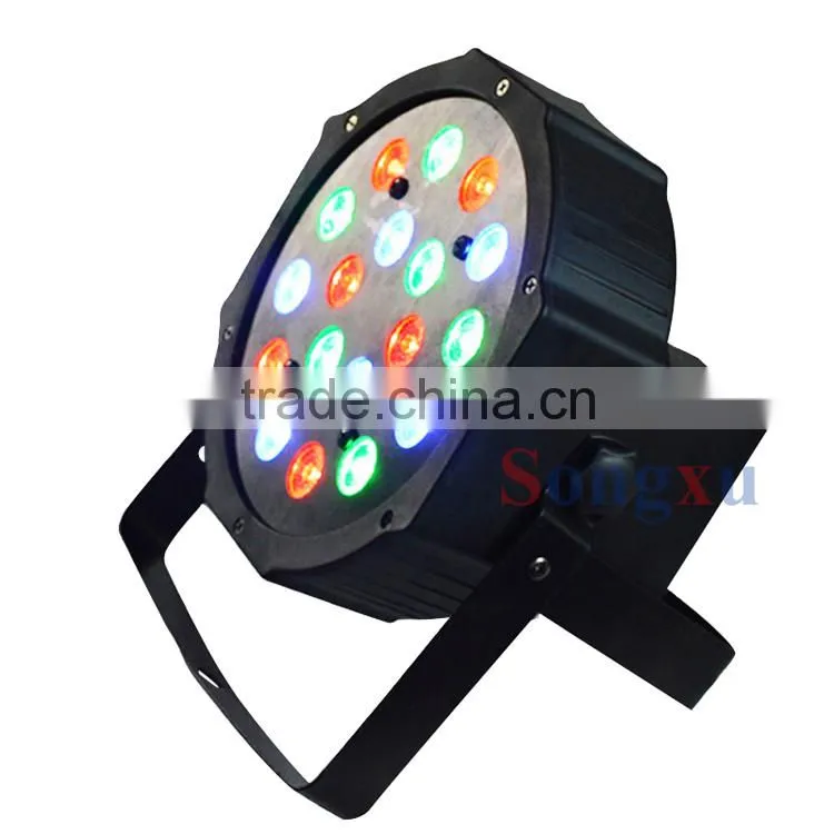 18*1w flat par lighting professional rgb dj led light for disco home party