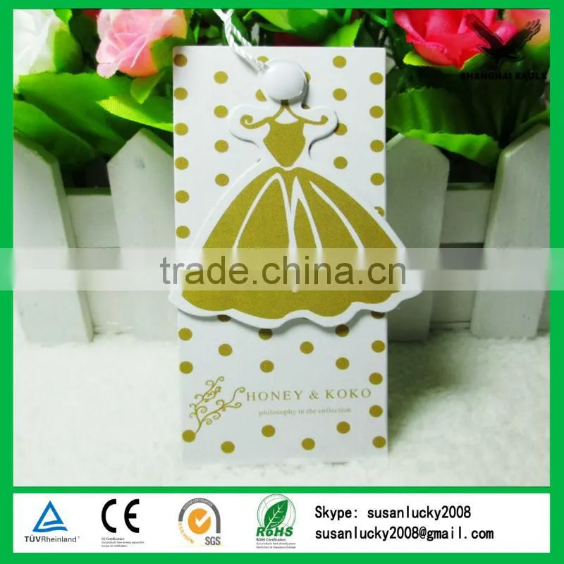 China jeans hang hard plastic tag printed paper hang tags, garment hang tags