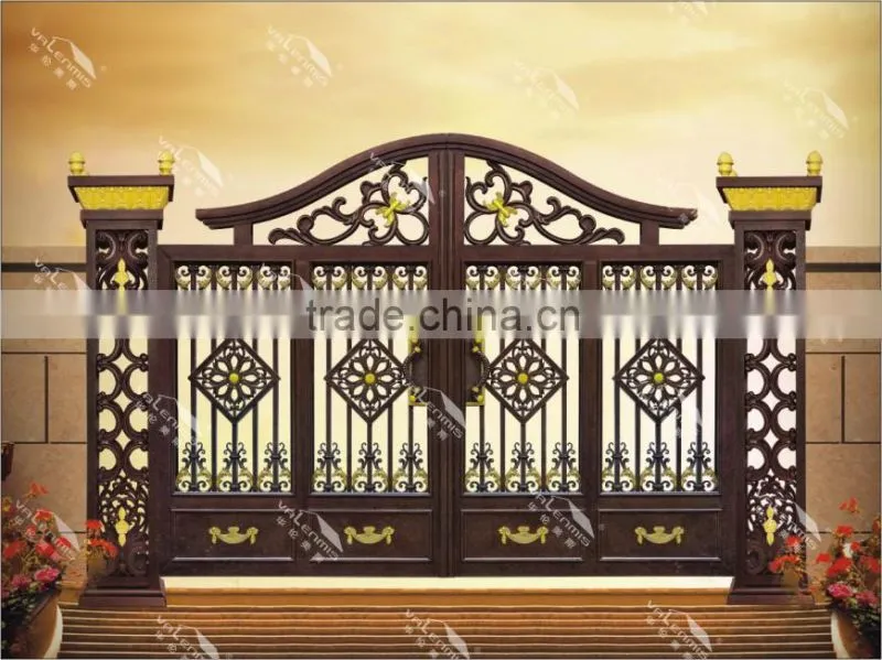 Durable aluminum alloy villa garden gate