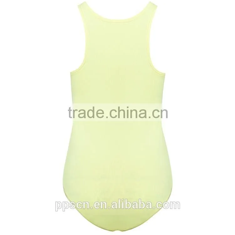 OEM Hot Selling Wholesale beaded yellow color One Piece Playsuit jumpsuit for women 2016