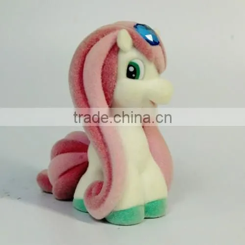 my little pony green color 2015 new design with flock toys