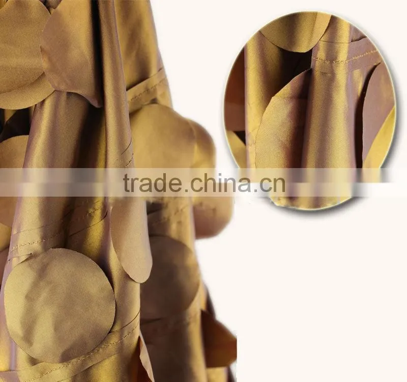 Wholesale petal taffeta chair cover and tablecloths