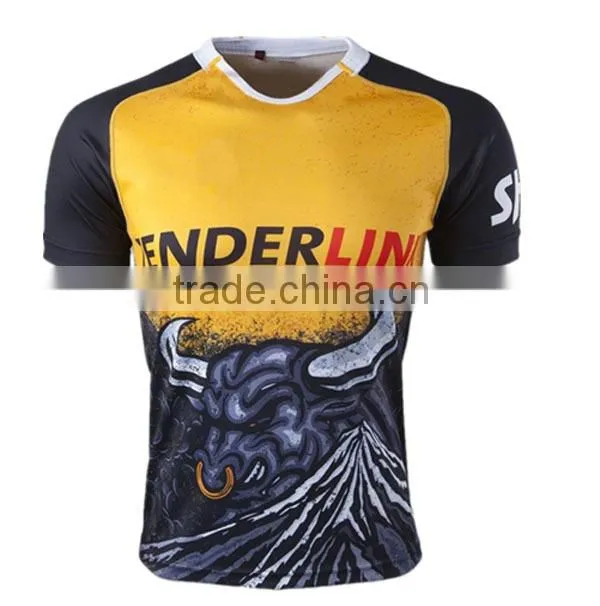 Professional athletes wholesale dry fit sublimated rugby jersey