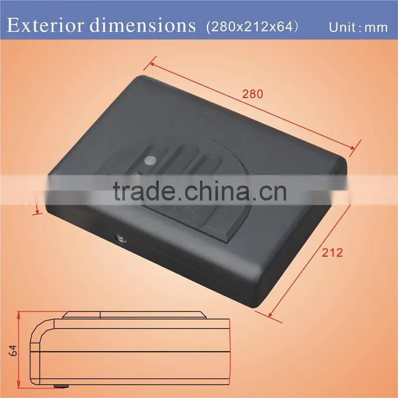Wholesale- MS500 Micro Vault biometric fingerprint portable car gun mini security storage steel safe box, document file safe