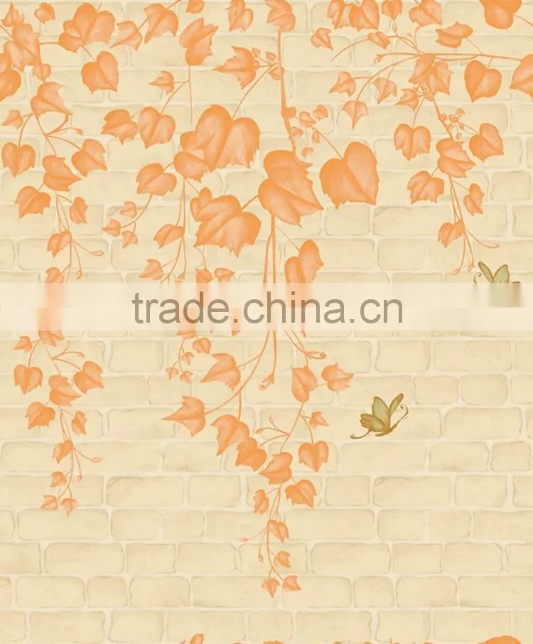 All sorts of color of the leaves wallpaper with butterfly