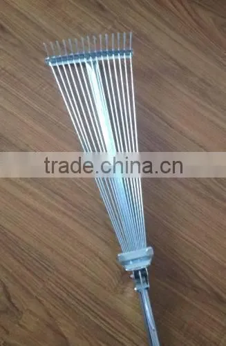 15 teeth steel handle garden rakes