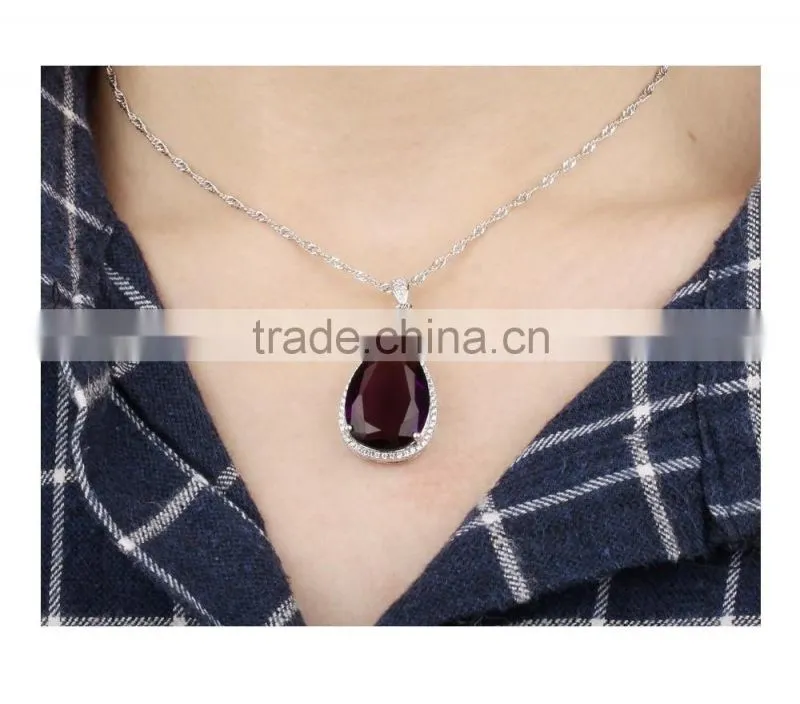 2016 fashion style chain wide stone elegant necklace designs for ladies suit