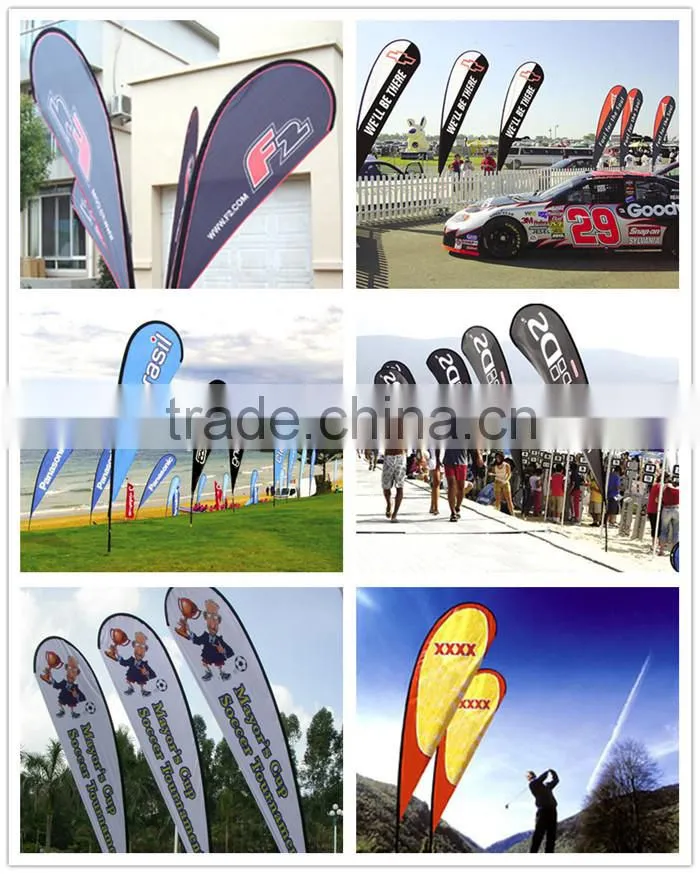Custom Advertising Feather Outdoor Flying Banner Stand