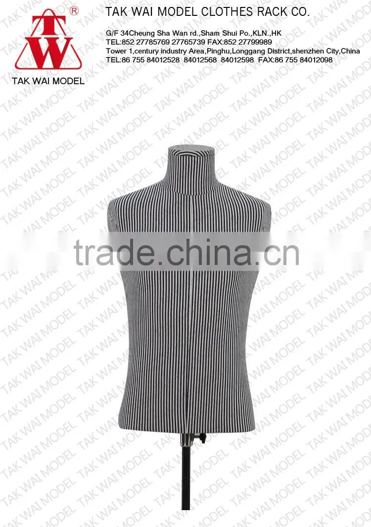 High quality mle upper half body model fiberglass display mannequins