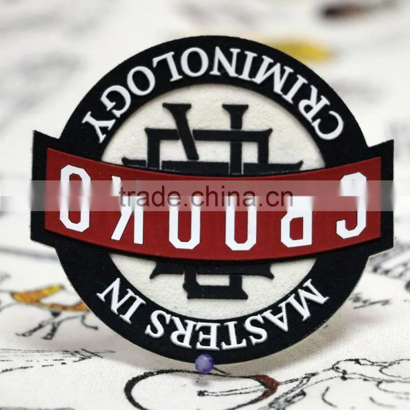 Custom logo 3D PVC Rubber patch PVC Patch / heat transfer silicon label