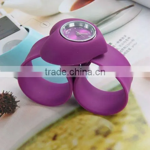 China Newest Slap on Children Silicone Rubber quartz watch
