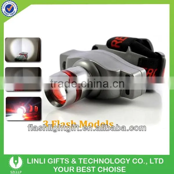 Cree Q5 Led Zoomable Head Light Flashlight