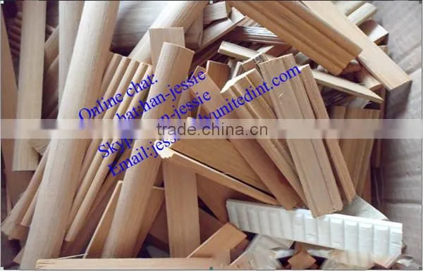 unpainted wood baseboard
