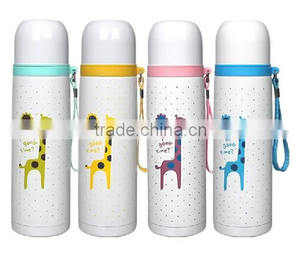 wholesales price lovely cartoon 500ML vacuum flask China 16oz
