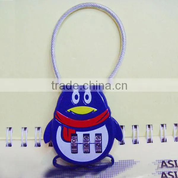 High quality Resettable cable Combinaton Padlock small cable Lock CH-QQ