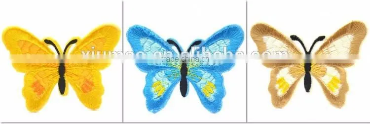 Custom butterfly iron on patches applique decoration accessories