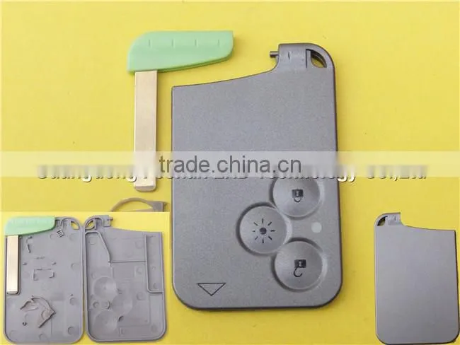 3 Button Renault Laguna Smart Card Key Blank with Light Button key renault card