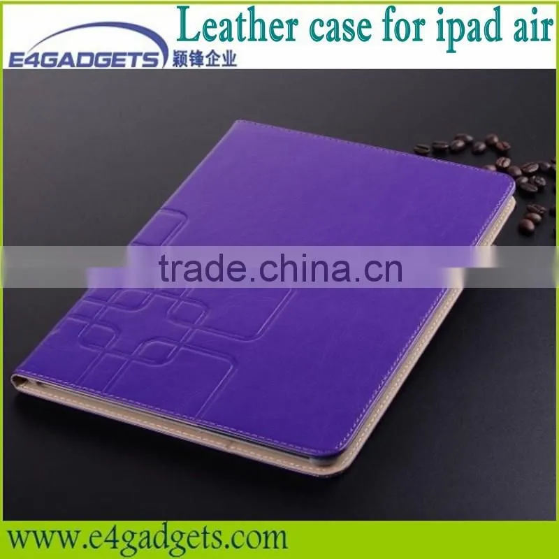 Wholesales High Quality luxury PU Leather flip Case for ipad air smart case