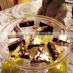 HOT!!5 Sheet 50x50mm Booklet*Edible 24ct Gold Leaf