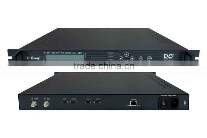 SC-4204 4 HD 1080P H264 Encoder to DVB-C RF Modulator / h264 rf modulator