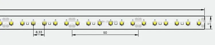 High Lumen Waterproof 9.6W/M DC24V SMD3528 IP20 120LED/M 720LM/M Flexible Led Strip light