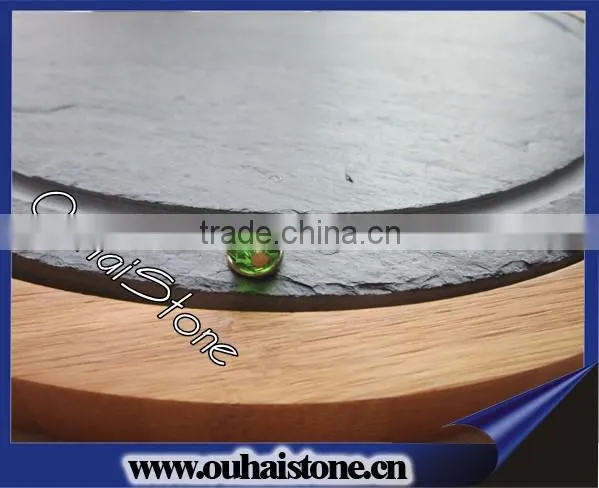 New impression atistic black slate chinese tableware