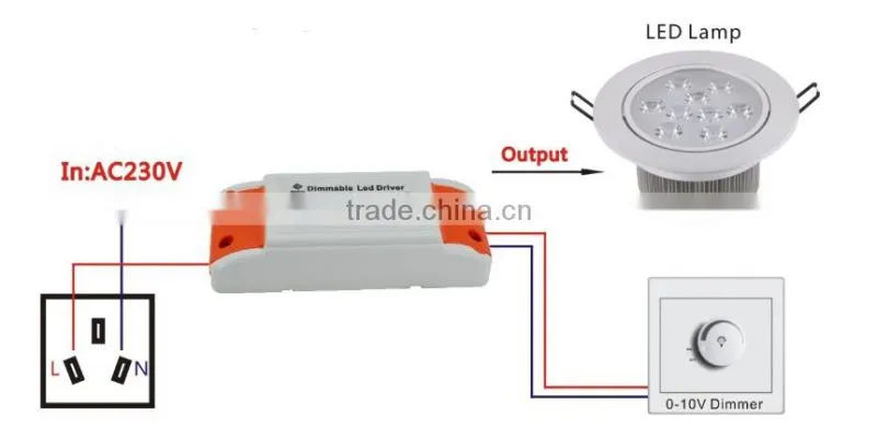 high quality dimmable led driver 0-10v 30w