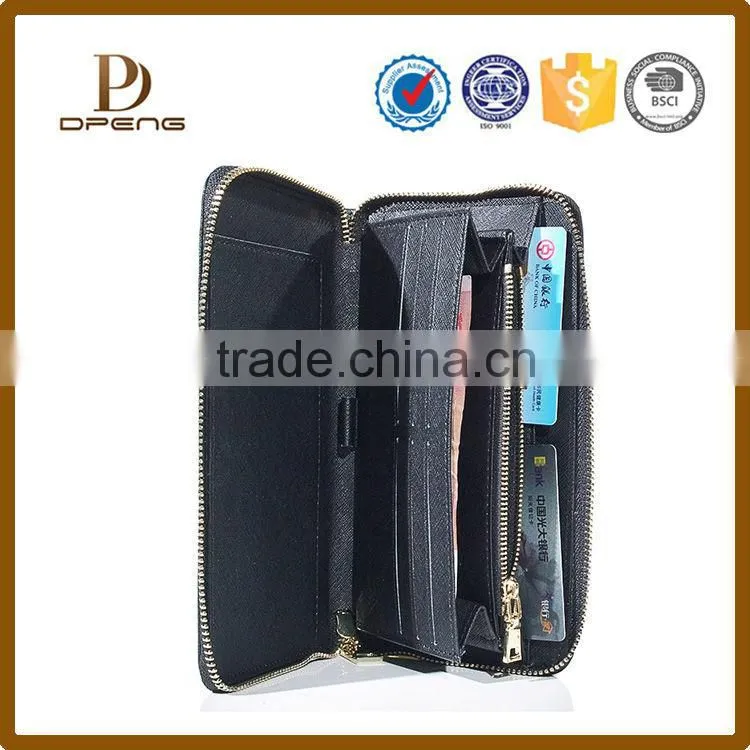 New arrival multipurpose zipper leather wallet OEM leather men purse