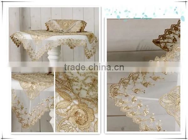 European Style Jacquard Luxury Embroidered Table Cloth