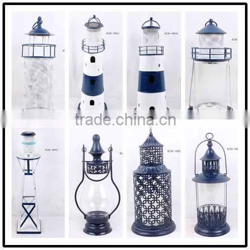 Anitque grey metal decorative hanging lantern for candle