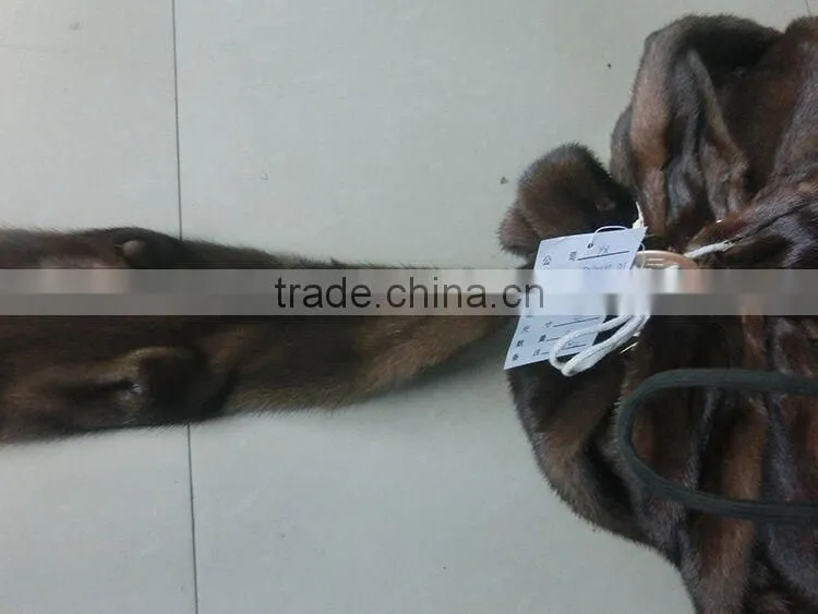 Factory Direct Black Color Sable Fur Skin / Real Tan Mink Fur Skin