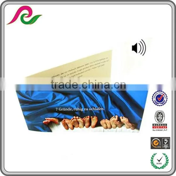 business gift high quality custom music greeting card printing