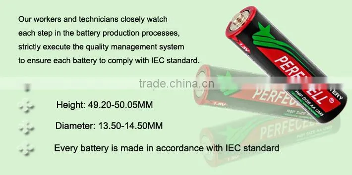 Best price for china a made perfecell thea best aa batteries