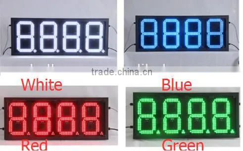 Outdoor waterproof 12 inch 7 segment led display gas station price signs indoor led display screen