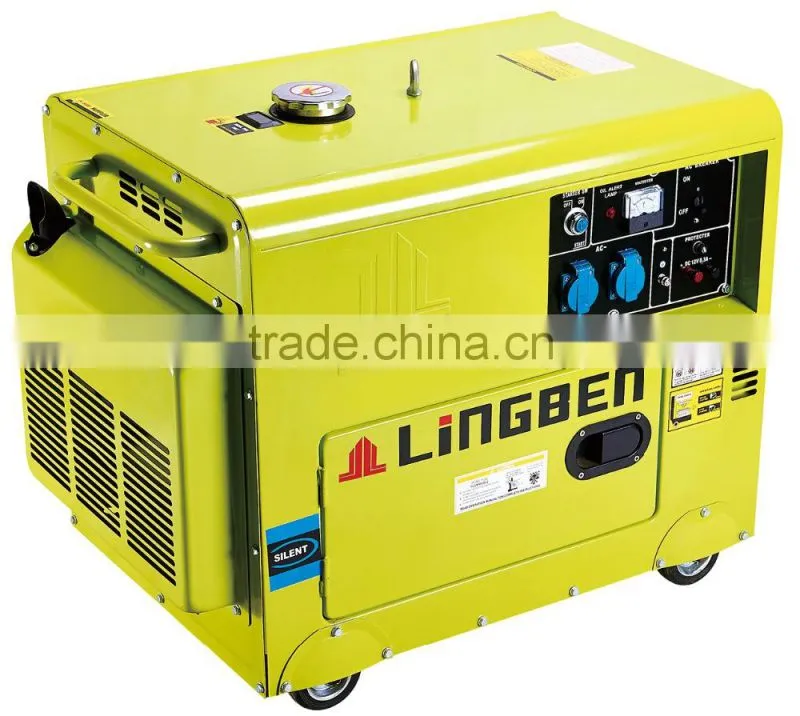 Lingben China 5kva super silent diesel power generator with CE