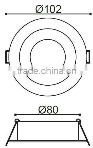 LY8002 ST304 body decorative ceiling light plate