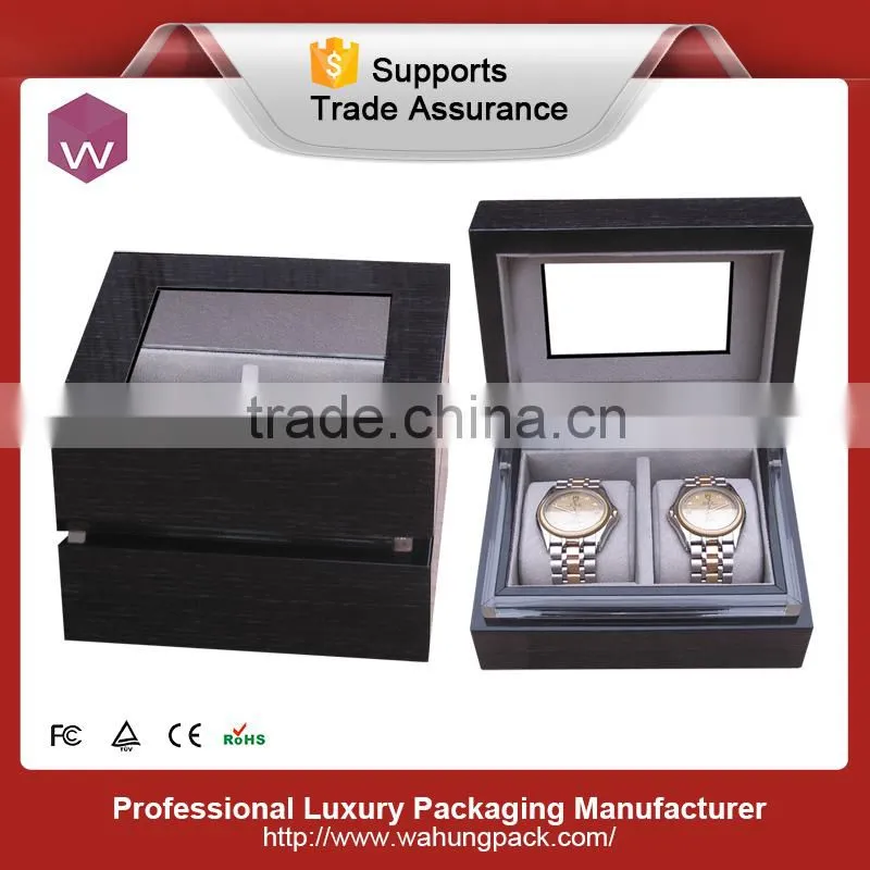 Custom Black Color Mens Leather Watch Box (WH-1740JL)