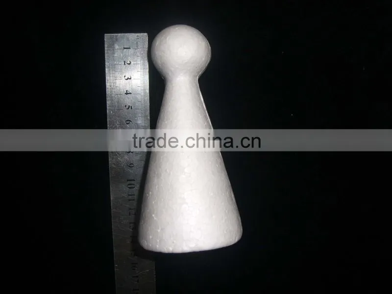 YIWU foam cone people for decoration/styrofoam christmas cone decoration