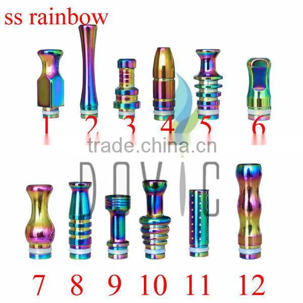 rainbow animal stainless steel glass drip tips made in China