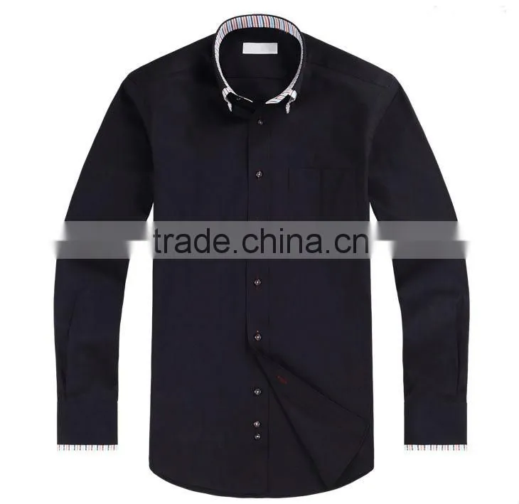 2013 hot comfortable long sleeves black business dress shirts