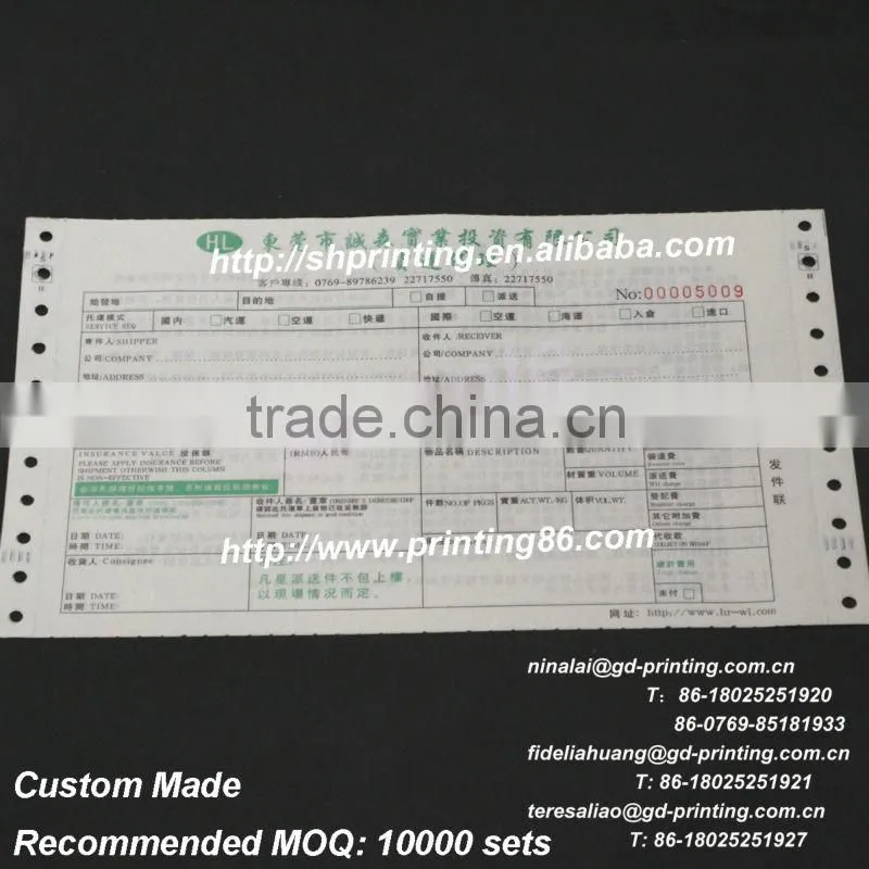 consignment note with sticker ease of use